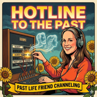 Hotline To The Past Podcast cover image. Host Katische Haberfield